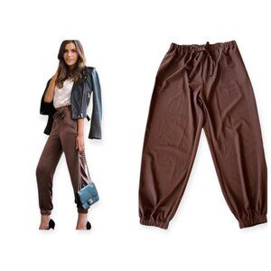 NWT $120 Joy Joy Joggers Brown Business Casual Joggers - Size L